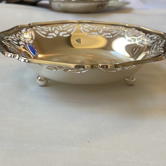 Ikora Germany EP Brass Dish silver plated three footed - Picture 4 of 9